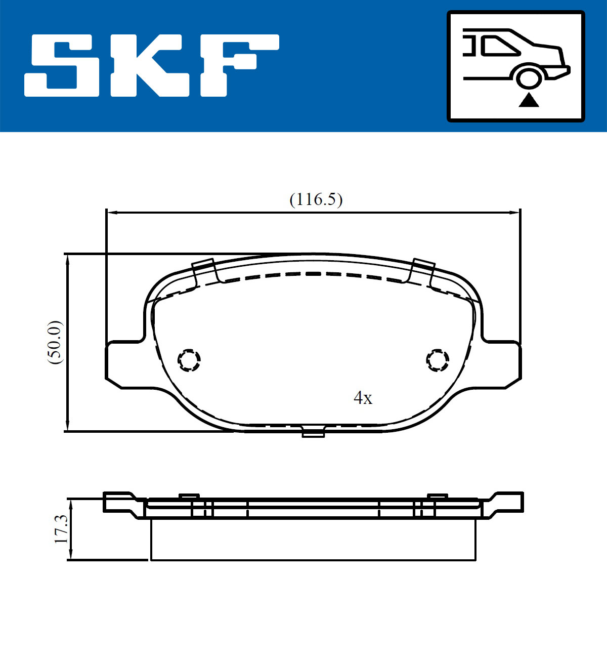 SKF VKBP 90972 Bremsbelagsatz, Scheibenbremse